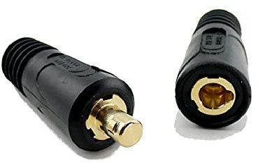 WeldingCity Cavo di saldatura Twist-Lock isolato maschio/femmina connettore Dinse tipo #2-1/0 (35-50mm) 129527/129526 per saldatori Miller