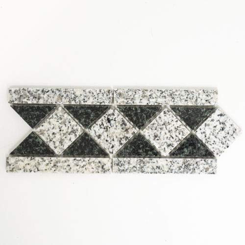 Mosaik Bordüre Borde Padang Naturstein grau schwarz 8x20 cm Artikel 860/BT
