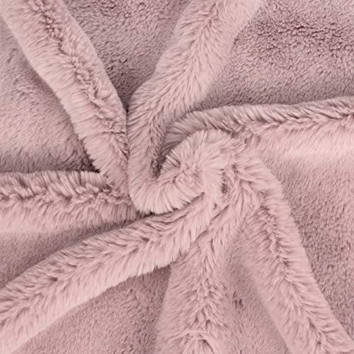 kullaloo Kuschelweiches Kunstfell/Fellimitat - 12 mm Florlänge Fantastic Furs in vielen Farben - EN 71-3 & EN 71-9 Zertifiziert (Altrosa)