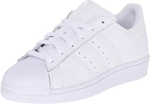 adidas Originals unisex child Superstar Sneaker, White/White/White, 5 Big Kid US