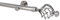 Sento Gardinenstange Vorhangstange 25mm 1-läufig Modern Edelstahl Optik 280 cm Gracja