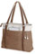 Sac de travail pour femme avec compartiment pour ordinateur portable, poches à fermeture éclair, sac à main pour enseignant., marron, Large