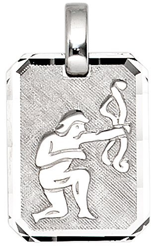 Jobo Sternzeichen-Anhänger Schütze aus 925 Sterling Silber eckig
