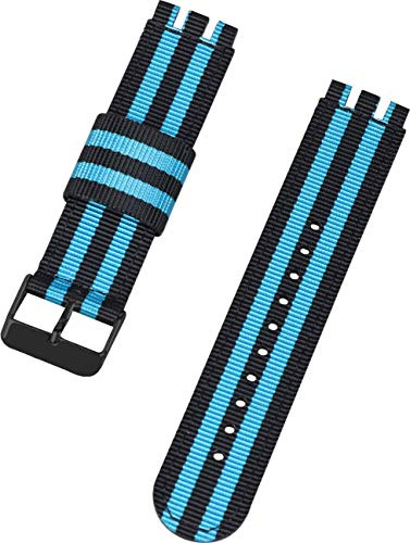 Shieranlee kompatibel mit Swatch Armband(17mm 19mm 20mm 22mm),Nylon Uhrenarmband verstellbares Ersatzband mit EdelstahlschnallenSoft Woven Nylon Replacement Band with Adjustable Closure
