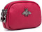 JUVEL Damen Leder Geldbörse - Doppelreißverschluss Bee Change Pouch Brieftasche Kartenhalter Münztasche Mini Einfache süße Münztasche nützlich für Damen Frauen (Rosen Rot)