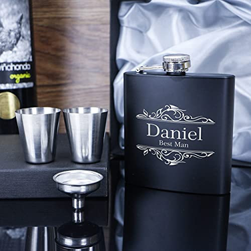 Flasque Personnalisée En Acier Inoxydable Pour Homme - Cadeau De Mariage, Anniversaire De Mariage, Noël