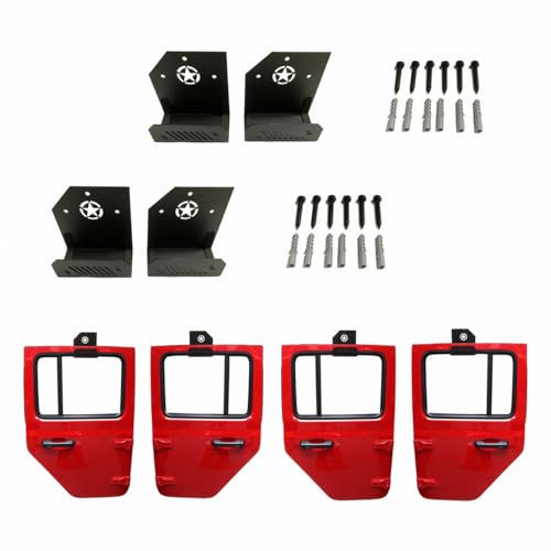 SEMTION Appendini per porta per 4 porte su parete Gragage, 4 pezzi, compatibili con Jeep Wrangler JK JKU TJ JL JLU JT Gladiator 1945-2024