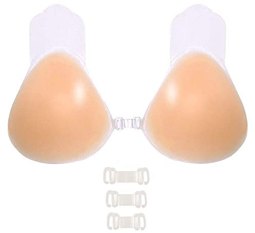 Reggiseni Invisibile, Reggiseno Senza Spalline, Adesivo in Silicone Reggiseno Invisibile Senza Schienale Push Up Sexy Riutilizzabile Confortevole Reggiseno, per Sollevare e Migliorare i Seni