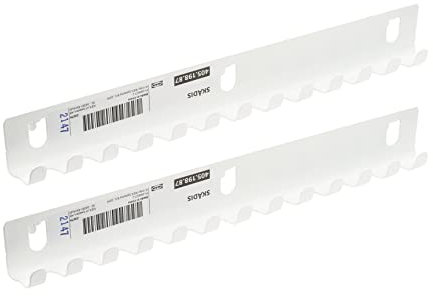 Ikea SKADIS Hakenleisten, passend für Skadis-Stecktafeln, Weiß, Stahl, 28 x 3 x 2 cm, 405.198.87, 2 Stück