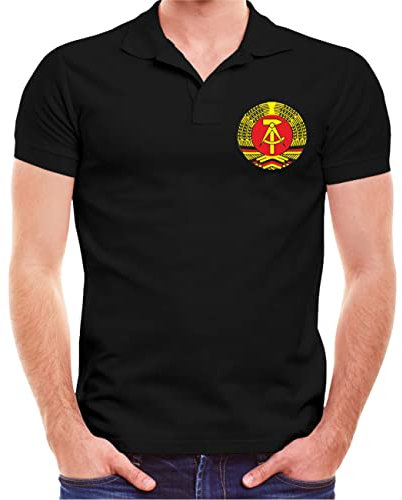 Herren Polo Shirt DDR Hüte Dich vor Sturm und Wind und Ossis die in Rage sind (mit Rückendruck) Größe S - 5XL