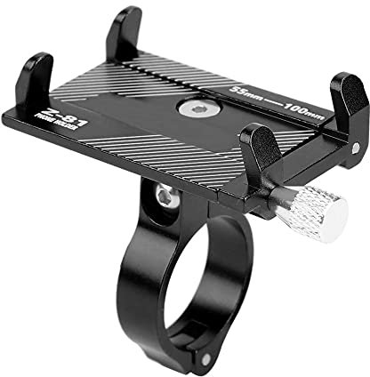 Agatige 22.2-31.8mm/0.9-1.3in Bike Phone Holder, Universal Bicycle Motorcycle Phone Mount Adjustable Phone Mount Motorcycle Handlebar Cell Phone Clamp for Bike Motorcycle Scooter (Black)