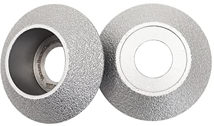 SHDIATOOL 75 mm Diamant-Handprofilrad, Höhe 30 mm, konvexe Kurve, Kantenschleifscheibe, Rillen für Stein, Marmor, Granit, Stein，2 Stück
