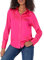 Amazon Essentials Blouse Boutonnée en Satin, Coupe Classique (Grandes Tailles Disponibles) Femme, Rose Fluo, XS