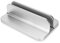 DIGITUS vertikaler Notebook-Ständer – Variable Größe 7,7-40 mm – Silikon-Pads im Inneren – Anti-Rutschpads – Zeitloses Aluminium-Design – Silber