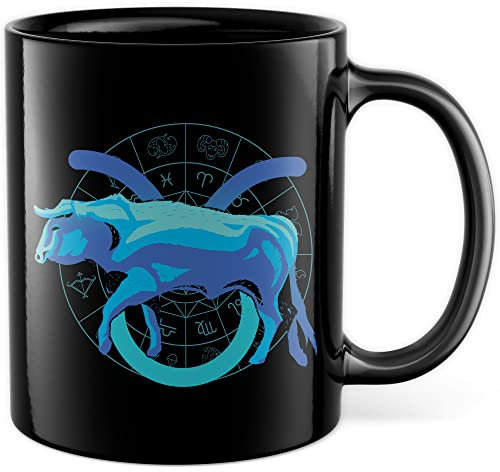 Tazza con segno zodiacale Gemini Gemelli, tazza da caffè con segno del cielo e segno zodiacale, idea regalo, astrologia, costellazione, compleanno, tazza da tè, nascita, oroscopo costellazione (nero)