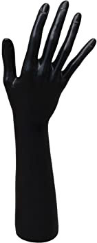 rockible Espositore per Gioielli a Mano con Manichino, Manichino a Braccio Lungo per Oggetti di Scena per Fotografie di Negozi, Nero