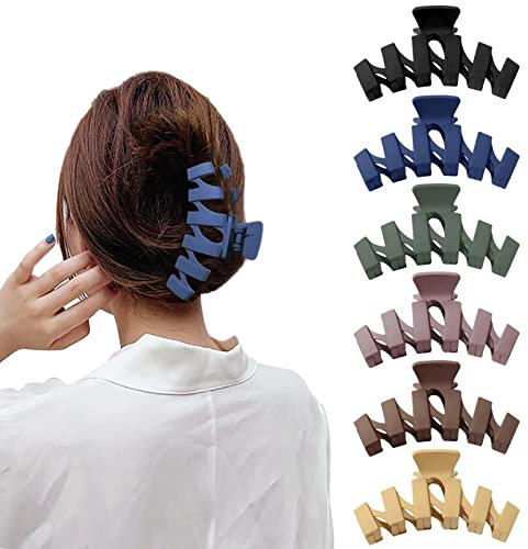 Senllori Grandes pinces à cheveux, pinces à cheveux pour femmes et filles, pinces à cheveux mates solides pour femmes, cheveux épais et fins, pinces vintage