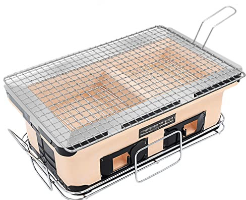 COERSD Barbecue Grill Grill – BBQ Grill 3 Personen – 5 Personen Terrakotta Nichtraucher Indoor Holzkohlegrill Gewerblich/Zuhause