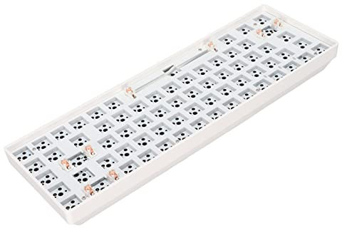 KIMISS DIY Mechanische Tastatur, Tasten 2,4 G Wireless 65 Prozent Kit 68 Layout Switch Hot Swap Custom Gaming Weiß (Weiss)