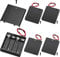 MKBKLLJY 5Pcs 4 AA Battery Holder With On/Off Switch, 6V Case With Cover, 4 Slots 1.5V Storage Box, Wires Connector and Mounting Screws for DIY and DC Equipment