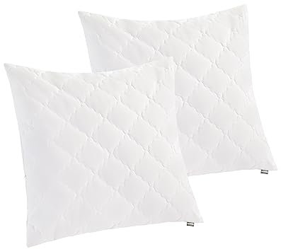 Traumnacht Bamboo Kopfkissen mit Bambusfasern, hypoallergenes, antibakterielles Kissenset mit Reißverschluss, bestehend aus 2 Kopfkissen 80x80cm, Öko-Tex Zertifiziert, entwickelt in Deutschland