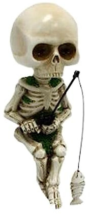 MagiDeal Kleine Totenkopf-Ornament-Landschaftsfiguren, dekorative Aquarium-Dekorationen, Kunstharz-Landschaft für Aquarien, draußen, Topfpflanzen,