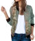 Bomberjacke Damen Damenjacke Elegant Blumenmuster Sommerjacke Light Bomber Jacket Kurze Jeansjacke Seidenblouson Sportliche Übergangsjacke Damen Jacke Sommer