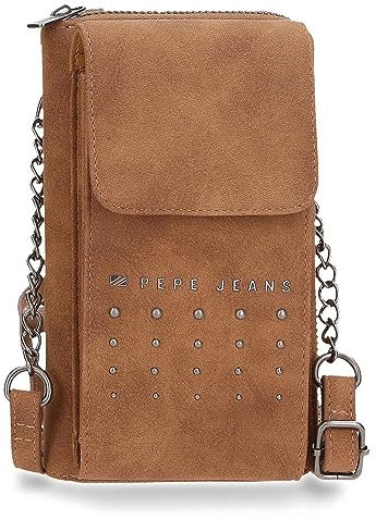 Pepe Jeans Holly Umhängetasche Klein Braun 11x20x4 cm Kunstleder, braun, Talla única, Kleine Umhängetasche