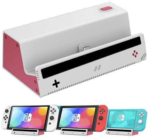 HEIYING Dock di Ricarica per Nintendo Switch/OLED/Lite, Stazione per Switch Dock con porta USB-C Standard per una Facile Ricarica della Console