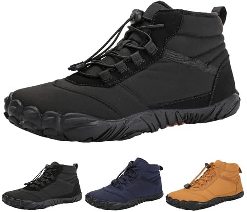 Winter Barefoot Shoes, Zapatos Descalzos Impermeables, Zapatillas Barefoot Hombre Mujer, Senderismo Ligero Antideslizantes AL Aire Libre Zapatos, Sujeción del Pie Segura, Comodas