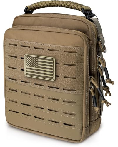 WYNEX Taktische Molle-Admin-Tasche, Utility EDC Tasche Veranstalter Modulare Werkzeugtasche mit doppeltem Schichtdesign Medizinische EMT-Befestigungstasche Großes Fassungsvermögen