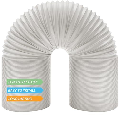 5,9/150mm Manguera para Aire Acondicionado para Ventanilla Universal, Portátil y Secadora,Puede ser Ajustable 36-200cm