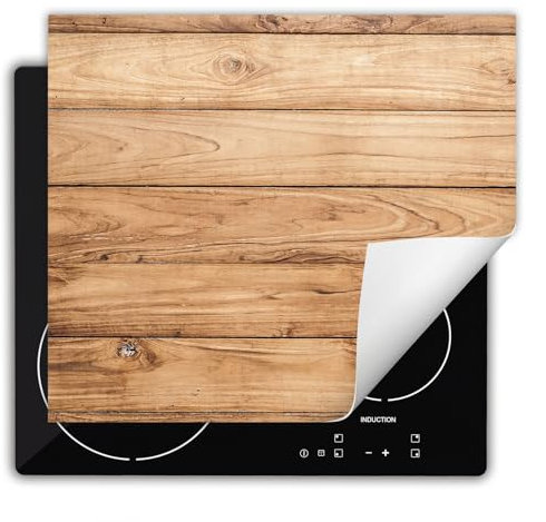 DarHaus Tapis protection plaque induction 60x52 cm Protege plaque tapis pour induction - Bois - Panneaux
