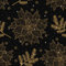 VEELIKE Papier Peint Fleuri Noël Papier Peint Fleur Noir Doré Vintage Papier Peint Feuillage Or Papier Peint Floral Noir Papier Peint Mural Papier Collant pour Meuble Salon Chambre 44,5 cm × 300 cm