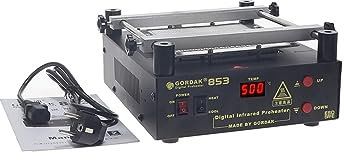 ZHELLY Station de Soudure de Plaque chauffante, 853 IR préchauffeur sans Plomb BGA Reprise Station de soudage Affichage numérique Carte PCB préchauffeur à dessouder Outils de réparation(Size:853 25A)