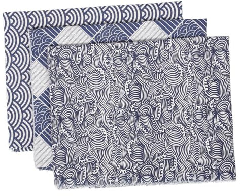 Gogogmee 3 Blatt Stoff Im Japanischen Stil Druckstoff DIY Zubehör Bohemian Stoff Steppstoff Zarter Stoff Nähstoff Kleidungsstoff Bohemian Fat Quarter Stoff Bündelstoffe
