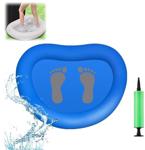 LYCZMKSF Inflatable Foot Bath for Beach, Inflatable Pool Foot Bath Basin, Portable Folding Pool Foot Wash, Inflatable Foot Bath to Remove Sand, for Above Ground Swimming Pool Clean Feet (1pcs,Blue)