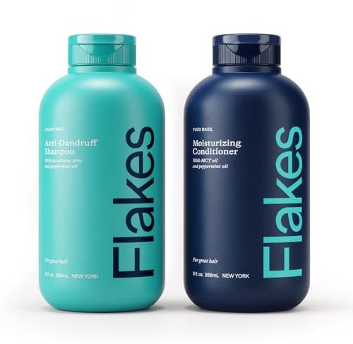Flakes Anti Dandruff Shampoo & Conditioner for Dry & Flaky Scalp, 9 fl oz