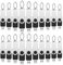 50 Pezzi Chiavetta USB 4GB WOOOLKEN Pen drive 2.0 Girevole Pen Drive Per Archiviazione Dati con Luce LED (4GB, 50Nero)