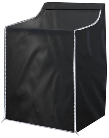 JMORCO Housse Machine a Laver Housse de Protection for Machine à Laver, Tissu Oxford, imperméable, for Lave-Linge et sèche-Linge, Charge Frontale, entièrement Automatique, Noir(2Pcs)