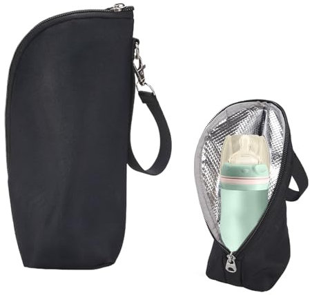 Qianeffort Bottle Warmer Bag,1Pcs Insulated Bottle Bag Baby Feeding, Portable Breastmilk Storage Tote Insulated Baby Bottle Bag for Outing Milk Bottle Storage