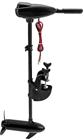HUSPOO Elektro Außenbordmotor, 24/48V Elektroaussenborder Bürste Bootsmotor Aussenborder Elektromotor für Boote, Schlauchboote, Gummiboote (24V 1.6HP)
