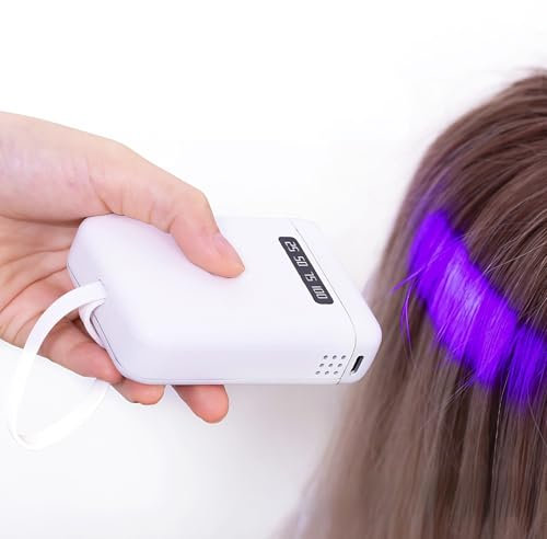 V Light Hair Extension Machine - 405nm LED V Light Extensions Kit - Portable Fast Curing Hair Extension UV Glue V Light Wig Extension Handheld LED UV Lamp for Home Salon -