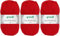 3x50 Gramm Gründl Lisa Premium Uni aus 100% Polyacryl inkl. Anleitung für Meerschwein (12 Signalrot)