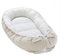 Pepi - Baby-Nest mit Rüschen - Nestchen Baby mit Rüschen - Baby-Nestchen für Neugeborene - Kuschelnest mit antiallergischer Füllung - Kokon aus Velvet und Baumwolle (Velvet, Gold Galaxy)