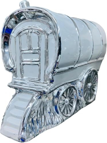 DEENZ Wagon Original Gypsy Caravan White Silver Ornament Beautiful Decorative Sculpture Shelves 24X18Cm Home Decor