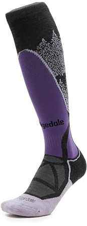 Bridgedale Ski Midweight Merino Performance Sock - Women's, Black/Purple, M, Black/Purple, M