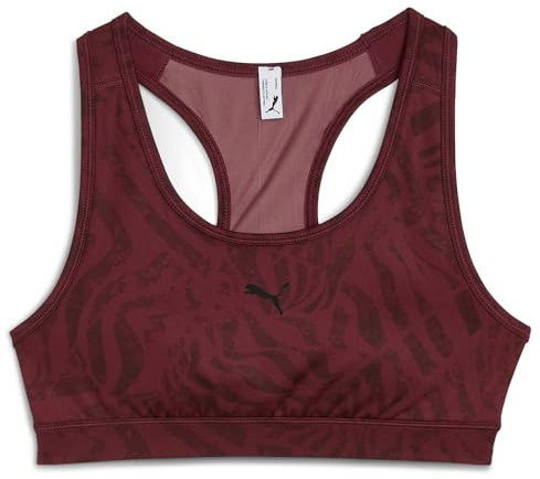 PUMA Women's 4keeps Bra – Padded – Ribbon Stripe Print Bra (Pack of 1)