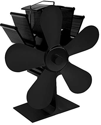 Ventilateur à brûleur Log 5 pour ventilateur de cheminée à bois Chaleur agréable pour cuisine, salle à manger et bar Bio Clean Détachant les taches dures Noir Taille unique