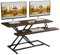 ERGOMAKER Height Adjustable Standing Desk Converter -101cm Wide Platform Tabletop Workstation - Quick Sit to Stand Desk Riser for Dual Monitors Wlant Black